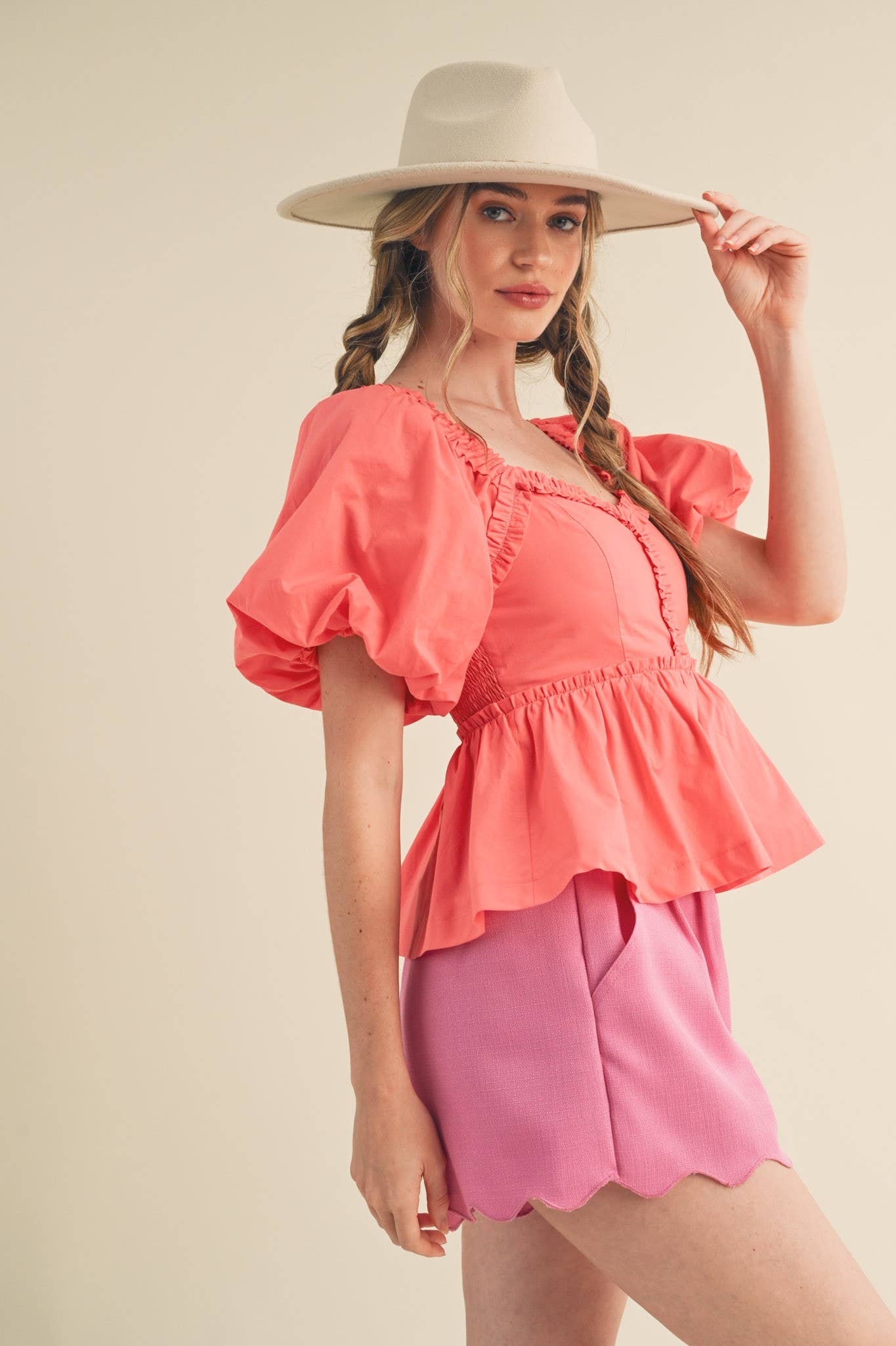 Coral Cove Peplum Top