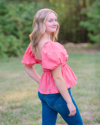Coral Cove Peplum Top