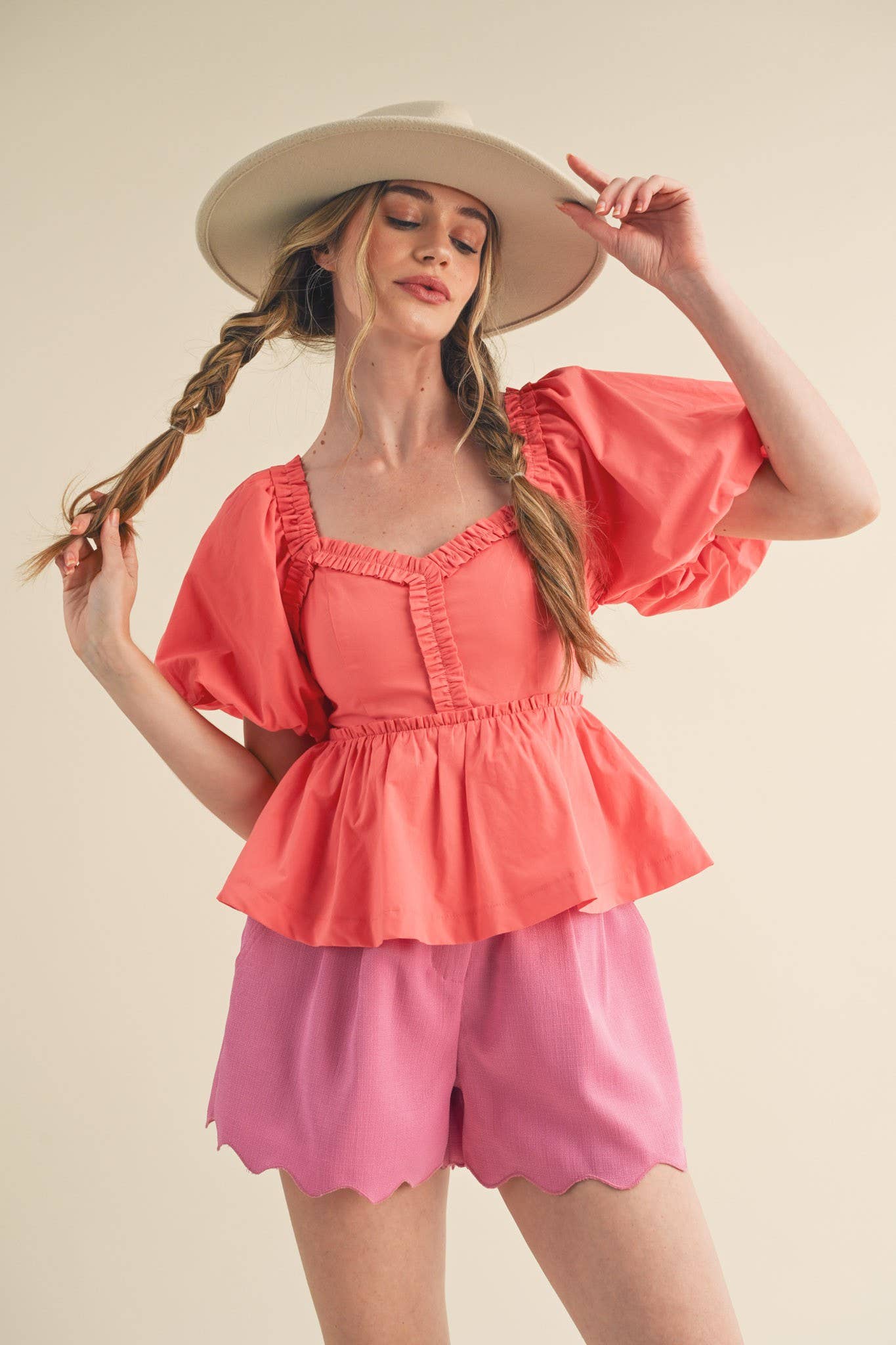 Coral Cove Peplum Top